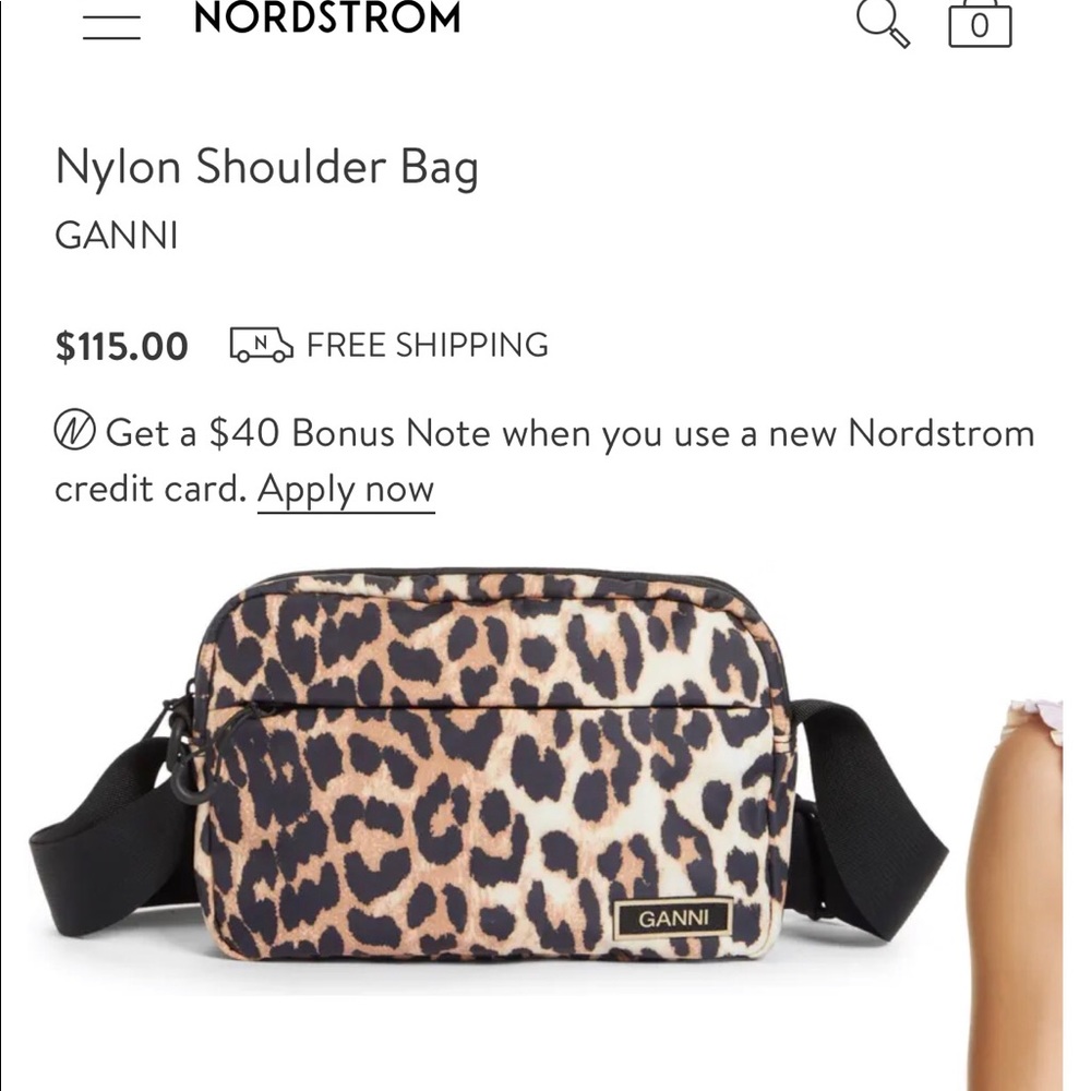 Ganni Leopard Crossbody